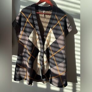 Free People Argyle Swing Dress 🟠🟤